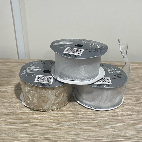 8 Mega Roll , Ribbon red, gold, silver - Picture 7 of 16